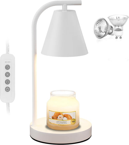 Hong-in Candle Warmer Lamp - with Timer & Dimmer, Modern Home Decor House Warming Gifts Wax Melt Warmer for Jar Candles, Cozy Birthday Gift for Women Mom (Black)