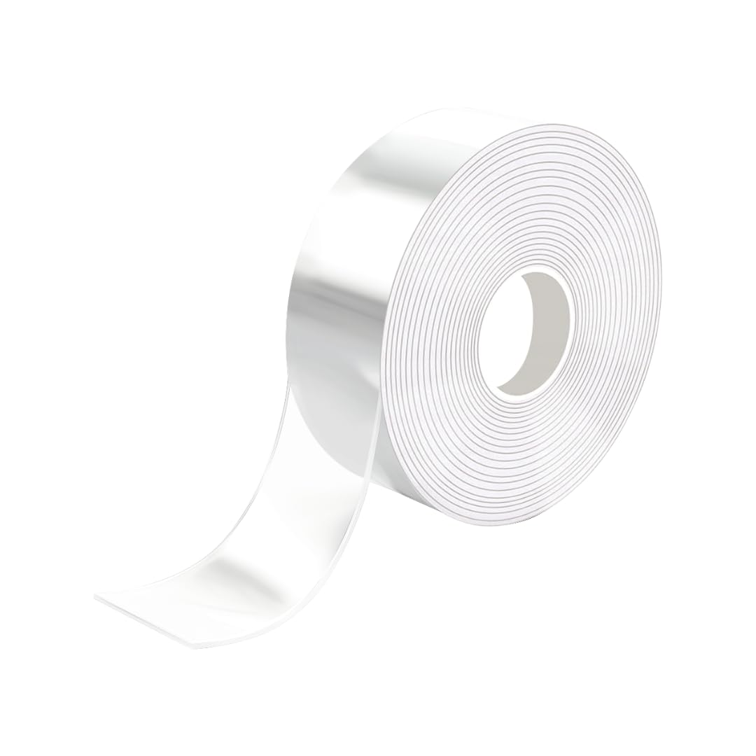 Wise Nano Double Sided Tape – Heavy Duty, Reusable, Washable, Strong Adhesive Gel Grip for Walls, Carpets, Home, Office, Removable Mounting Tape – 1.18" x 120"