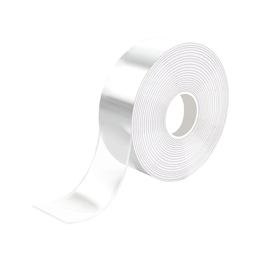 Wise Nano Double Sided Tape – Heavy Duty, Reusable, Washable, Strong Adhesive Gel Grip for Walls, Carpets, Home, Office, Removable Mounting Tape – 1.18" x 120"