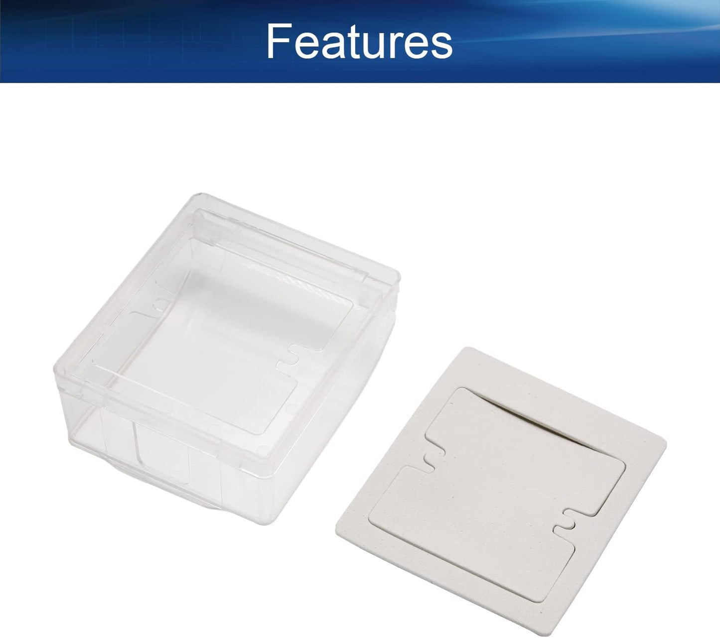 Heyiarbeit Weatherproof Cover Plug in Use Outlet Receptacle Protector 3.86"x4.33"x1.69"(LxWxH) for Retrofit Siding Construction 86 Type White 1Pcs