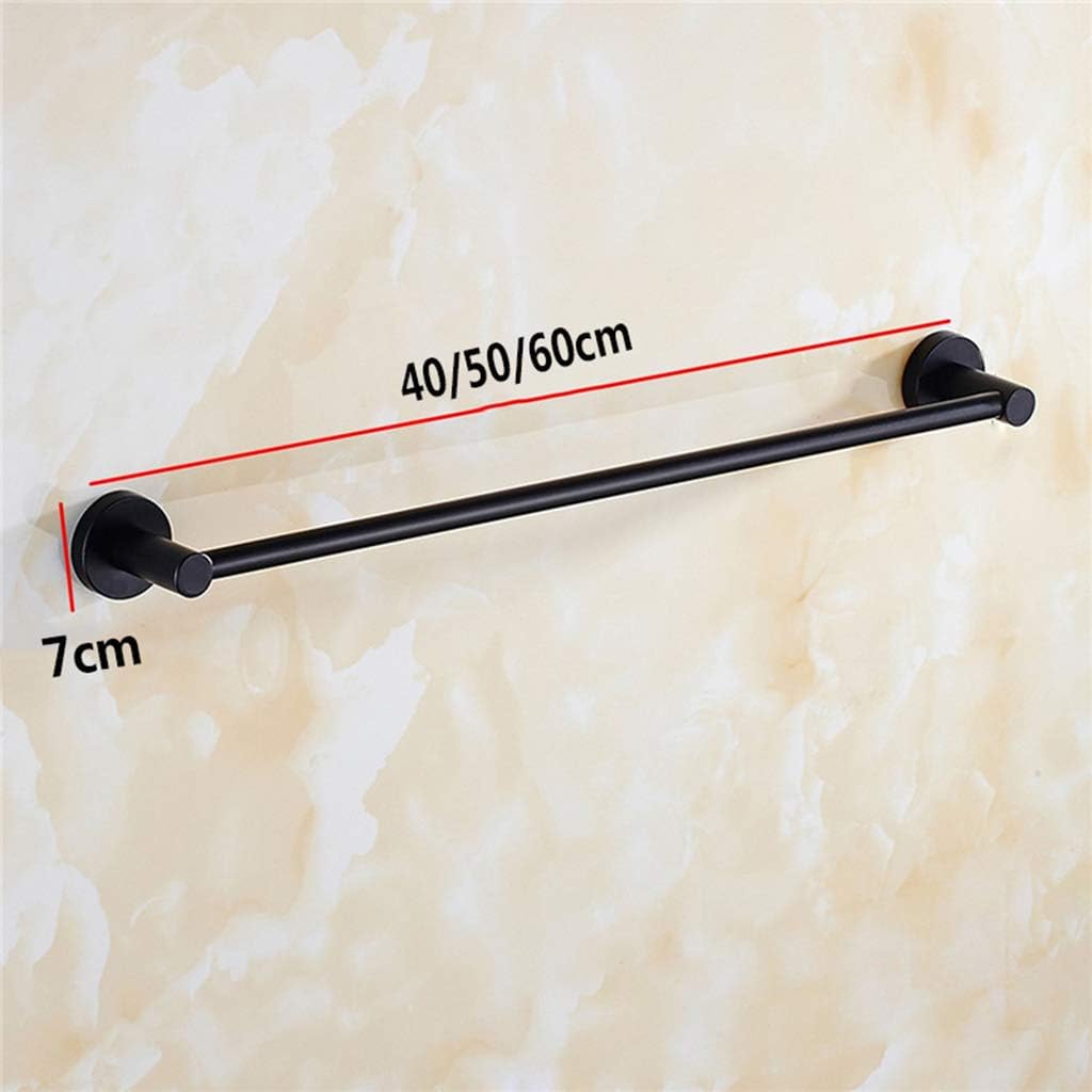 Laundry Rack, Wall Mounted Airer, Bathroom Towel Rack Balcony Drying Racks Single Pole Bathroom Clothes Rail Black/Punch Installation