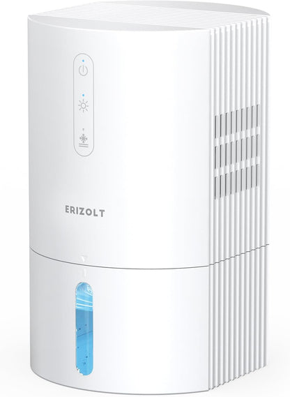 Small Dehumidifier for Home Auto Shutoff Whisper Quiet Dehumidifier for Bedroom (White)