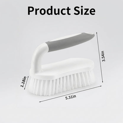 2 Pack Heavy Duty Scrub Brush for Cleaning, Stiff Bristle Cleaning Brushes with Ergonomic Grip for Bathroom Shower Kitchen Sink Carpet Bathtub Tile Floor, Multi-Purpose Household Scrubber Brush