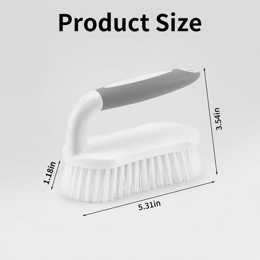2 Pack Heavy Duty Scrub Brush for Cleaning, Stiff Bristle Cleaning Brushes with Ergonomic Grip for Bathroom Shower Kitchen Sink Carpet Bathtub Tile Floor, Multi-Purpose Household Scrubber Brush