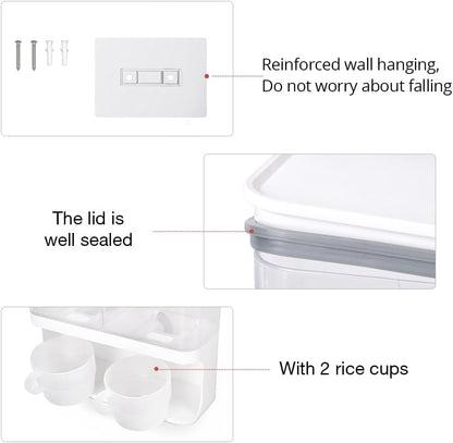 Conworld Laundry Detergent Dispenser, Wall Mounted Laundry Beads Dispenser for Scent Booster Beads, Stain Remover Powder, Bath Salts, Rice, Beans Grain and Dry Food, Laundry Scent Booster Container