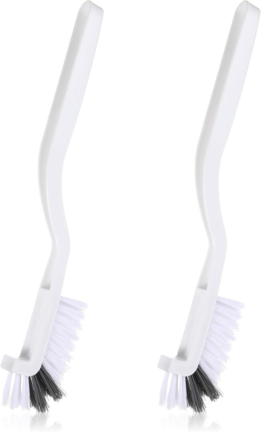 JJUNW 2Pcs Kitchen Scrub Brush, Angle Cleaning Brush, Right Angle Scrub Brush for Sink Household Dish Pot Pan Edge Corners, for Small Space Crevice Cleaning with Stiff Bristles (2)