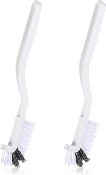 JJUNW 2Pcs Kitchen Scrub Brush, Angle Cleaning Brush, Right Angle Scrub Brush for Sink Household Dish Pot Pan Edge Corners, for Small Space Crevice Cleaning with Stiff Bristles (2)