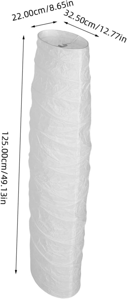 Foldable Japanese Paper Floor Lamp Shade Replacement with Soft Light for Living Room Bedroom Office - Easy Installation Modern Design 49.2X9.8X9.8In