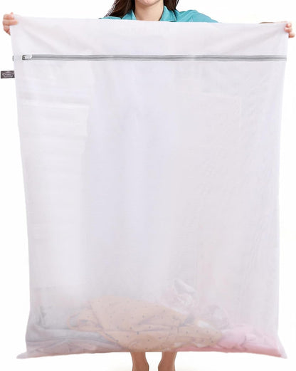 Kimmama Laundry Mesh Wash Bags, Garment Bag for Washing Machine, 2XXL | Honeycomb Laundey Bags for Sheet, Throw Blanket, Curtain, Cushion Cover, Comforter, Tumble Dryer Safe, Extra Large
