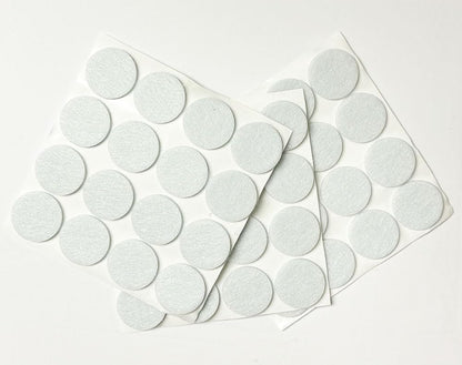 48 Pcs Self Adhesive 1" Round Felt Furniture Pads (White, 1")