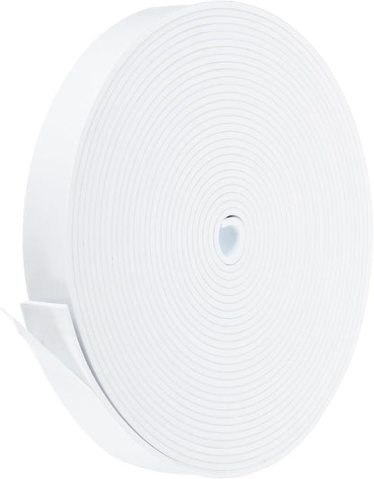 PATIKIL Weather Stripping Door Seal Strip, 3/8 Inch x 1/4 Inch x 32 Ft Self Adhesive Soundproof High Density Foam Tape Insulation for Door Window Air Conditioning, White - Colors B