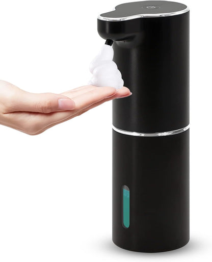LAOPAO Soap Dispenser, Automatic Foaming Hand Soap Dispenser Touchless Rechargeable Bathroom Countertop Soap Pump for Kids Xmas Gift 300ml