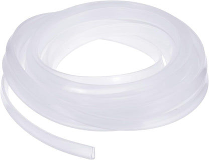 YOKIVE Clear Rubber U Channel Edge Trim, Silicone Door Seal Strip 3/16" Slot Fit for 5/32"-7/32" Edge | Metal Edge Guard Protector Great for Plywood, Glass, Sheet Metal (10-Feet)