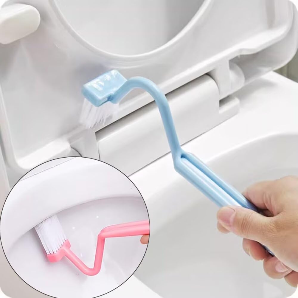 Grout Tile Brush, Under Rim Toilet Brush, Crevice Cleaning Brush Gap Cleaner Tool for Bathroom/Shower/Kitchen/Window Groove Corner Rim Cleaning