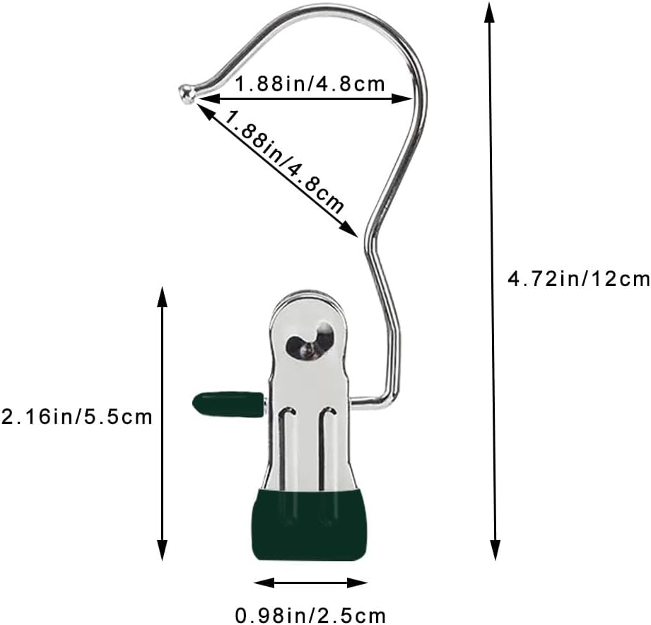 Hangers Clips,Stainless Multi Function Clip Hooks,Laundry Hanging Hooks Clips,Closet Hangers,Boot Clips， Hats Clips,Socks Clips,Pants Clips, Bras Clips(50, Pure White)