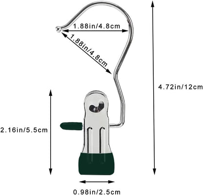 Hangers Clips,Stainless Multi Function Clip Hooks,Laundry Hanging Hooks Clips,Closet Hangers,Boot Clips， Hats Clips,Socks Clips,Pants Clips, Bras Clips(50, Pure White)
