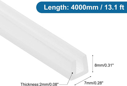 PATIKIL U Channel Edging Trim, 26Ft Sheet Metal Edge Guard Protector Rubber Edge Trim Air Sealed Seal Strip, 5/64" Slot, Fits 1/16"-5/64" Edge, 9/32" x5/128 x5/32