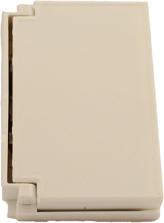 Leviton 1-Gang Decora Wallplate Cover, Weather-Resistant, Thermoplastic, Device Mount, Horizontal Self Closing Lid, 4998-W, White
