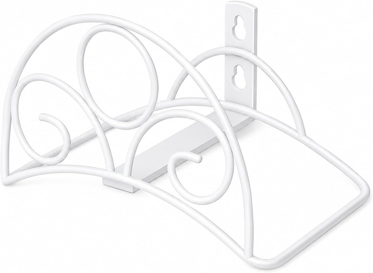 Metal Garden Hose Holder Wall Mounted Water White Hose Holder for Water Hose Extension Cords