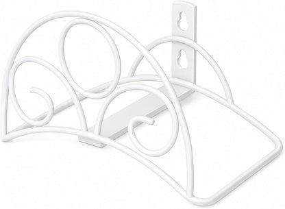 Metal Garden Hose Holder Wall Mounted Water White Hose Holder for Water Hose Extension Cords