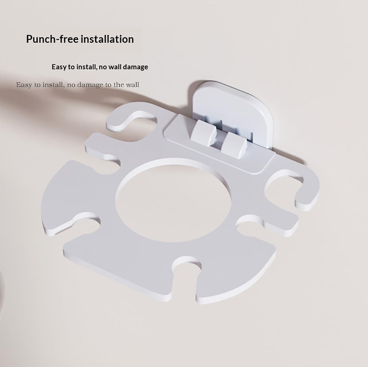 Wall Mounted Toothbrush Holder 2 Pack, No Drill Self Adhesive 6 Slots Clear Waterproof Bathroom Organizer for Electric Toothbrush