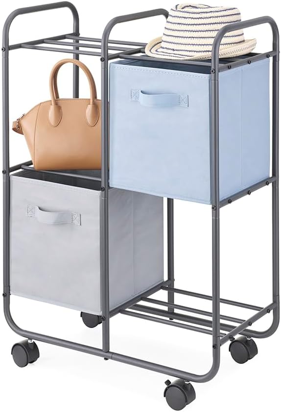 Whitmor 3 Tier Rolling Laundry Cart 8.50x26.0x31.0