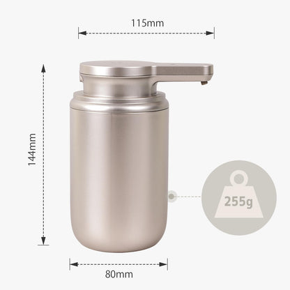 LAOPAO Automatic Soap Dispenser, Foaming Hand Soap Dispenser for Bathroom Kitchen ABS Rechargeable Touchless Hand Soap Pump 10oz, Xmas Gift, Light Silver Plastic
