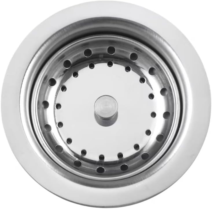 3.5" Kitchen Sink Deep Cup Drain Strainer with Rustproof Gasket | 304 stainless steel| Deep cup holds more debris| Leak-proof rubber gasket | Fit 3.5" standard kitchen sinks with mounting nut