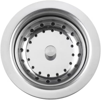 3.5" Kitchen Sink Deep Cup Drain Strainer with Rustproof Gasket | 304 stainless steel| Deep cup holds more debris| Leak-proof rubber gasket | Fit 3.5" standard kitchen sinks with mounting nut