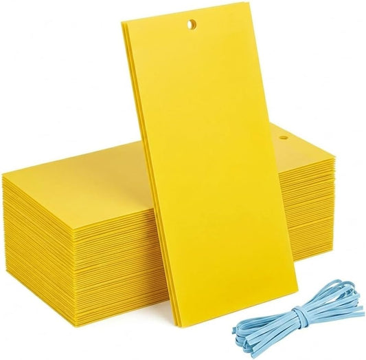 Yellow Sticky Traps 3.9"x7.8" 30 Pack – Dual-Sided High Adhesive Fruit Fly Trap for House Plants, Indoor & Outdoor Gnat Trap for Fungus Gnats, Fruit Flies, Whiteflies –Ideal for Kitchen, Garden