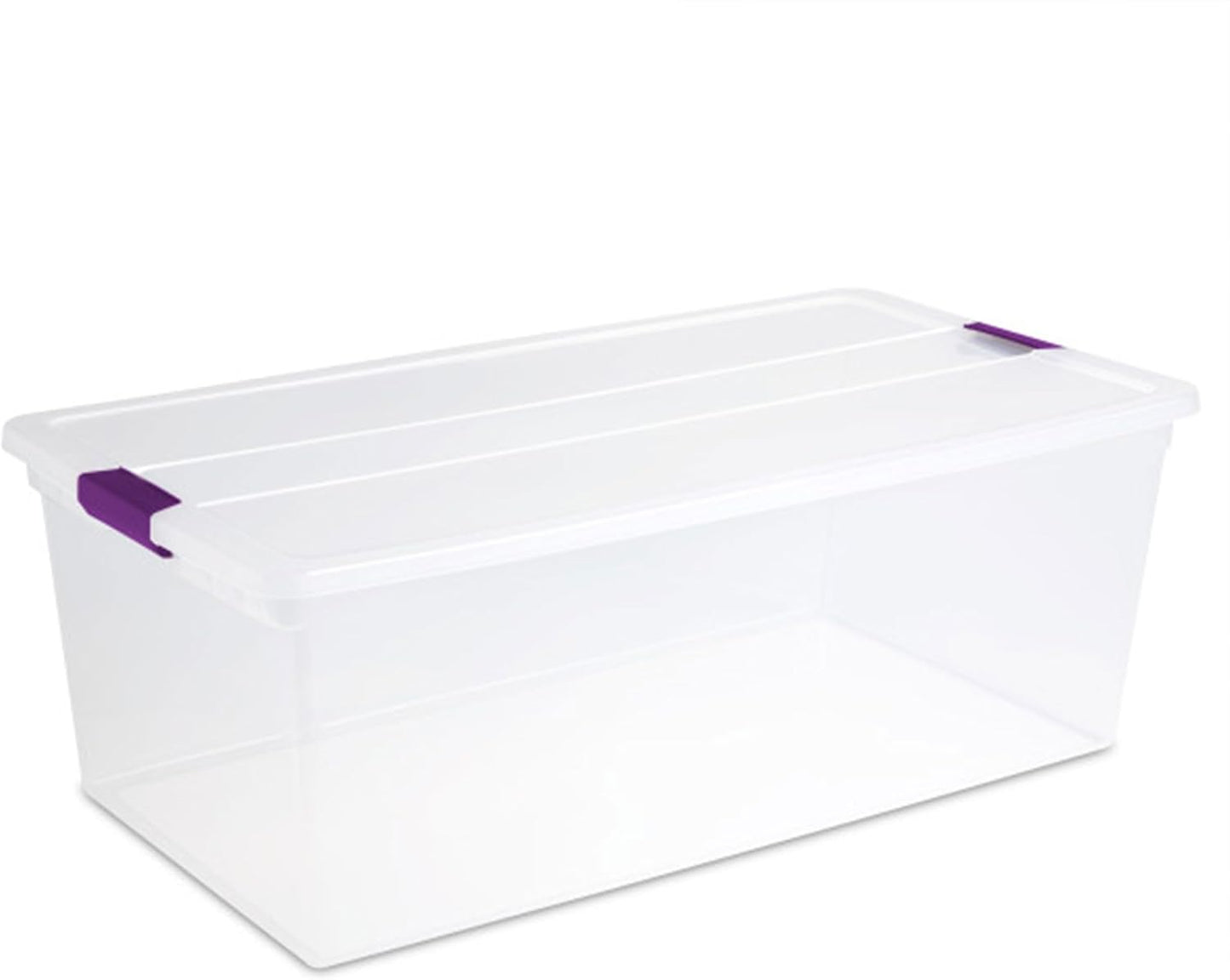 Sterilite 8-Pack 60 Quart ClearView Latch Box, Wheeled Underbed Organizer Bins with Latching Lids - Clear Plastic Organization Containers for Closet, Bedroom, Shelving Units and Everyday Home Storage