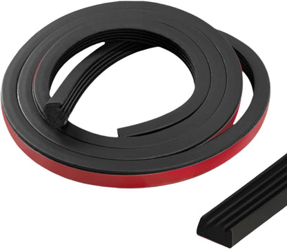 326A0004 Ribbed Rectangle Rubber Seal 3/5 in x 79 in, Ribbed Seal Strip Self-Adhesive EPDM Foam Rubber Seal,Ideal Weather Stripping,Fits for RV,Boat,Auto,Truck,Garage Door,Marine
