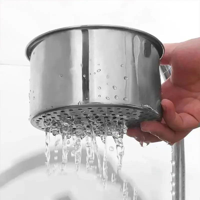 Premium Stainless Steel Kitchen Swan Sink Strainer Basket Hanging Waste Drain Filter Basket Fruit Vegetable Drainer Sponge Rack Storage
