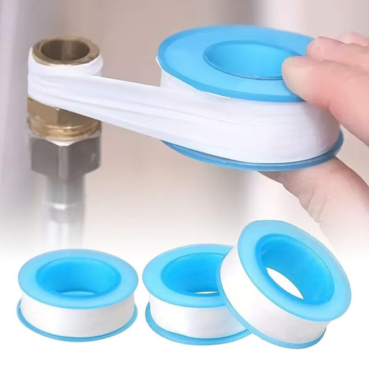 3 Pcs PTFE Plumbers Tape,0.55" x 472 Inches (39 FT) White Thread Seal Tape, Waterproof Leak Proof Pipe Sealing Tape for Shower Head, Plumbing Pipe Fittings, Water Seal, Pipe Repairs & Home Maintenance