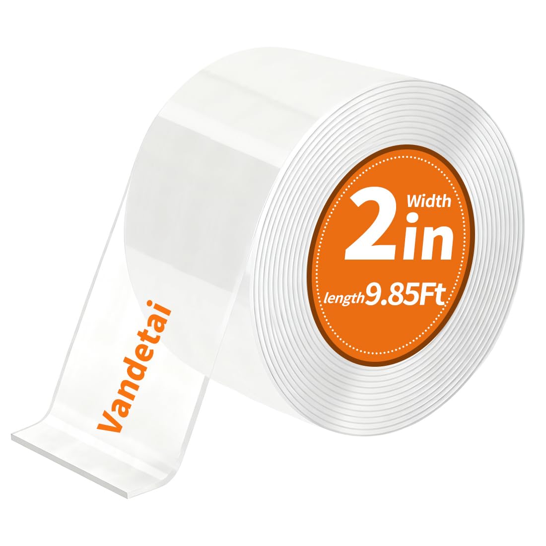 Double Sided Tape Heavy Duty Removable Nano Tape for Walls, Used for Carpet, Poster, Picture Hanging, Outdoor Multifunctional Mounting Tape (Clear, 1.18In x 9.85FT 1Pack)