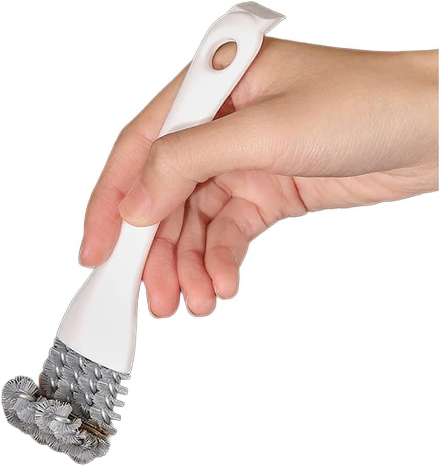 Grout Brush for Deep Cleaning – Multi-Surface Scrubber for Kitchen Sinks, Stovetops, Grill Grates, Pet Cages – Stiff Bristles Remove Stubborn Grime, Grease & Debris – Ergonomic Non-Slip Handle