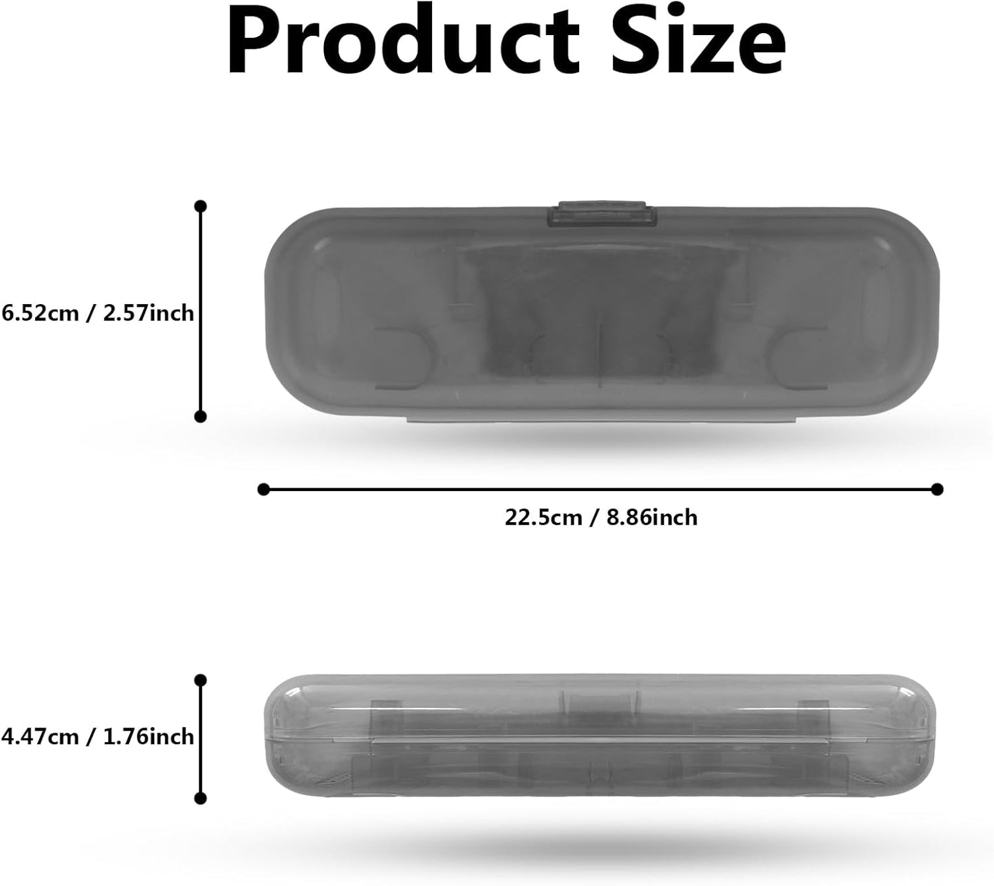 Newly upgraded toothbrush travel case, suitable for Oral-B/Oral-B Pro/Philips Sonicare/Aquasonic toothbrush, travel electric toothbrush box(black)