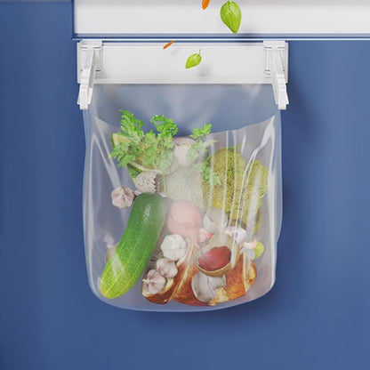 PRETYZOOM Wall Mounted Trash Bag Holder Rack Multi-Functional Foldable Kitchen Garbage Bag Stand Holder for Sink No Drill Installation