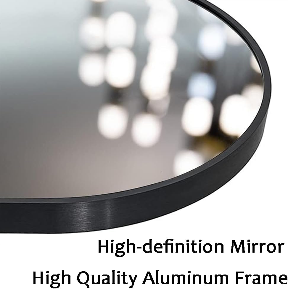 OGCAU Floor Full Length Mirror, 56"x20" Arched Full Body Mirror, Hanging or Leaning, Standing, Wall Mounted with Aluminum Frame for Bedroom Living Room, White