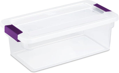 Sterilite 8-Pack 60 Quart ClearView Latch Box, Wheeled Underbed Organizer Bins with Latching Lids - Clear Plastic Organization Containers for Closet, Bedroom, Shelving Units and Everyday Home Storage
