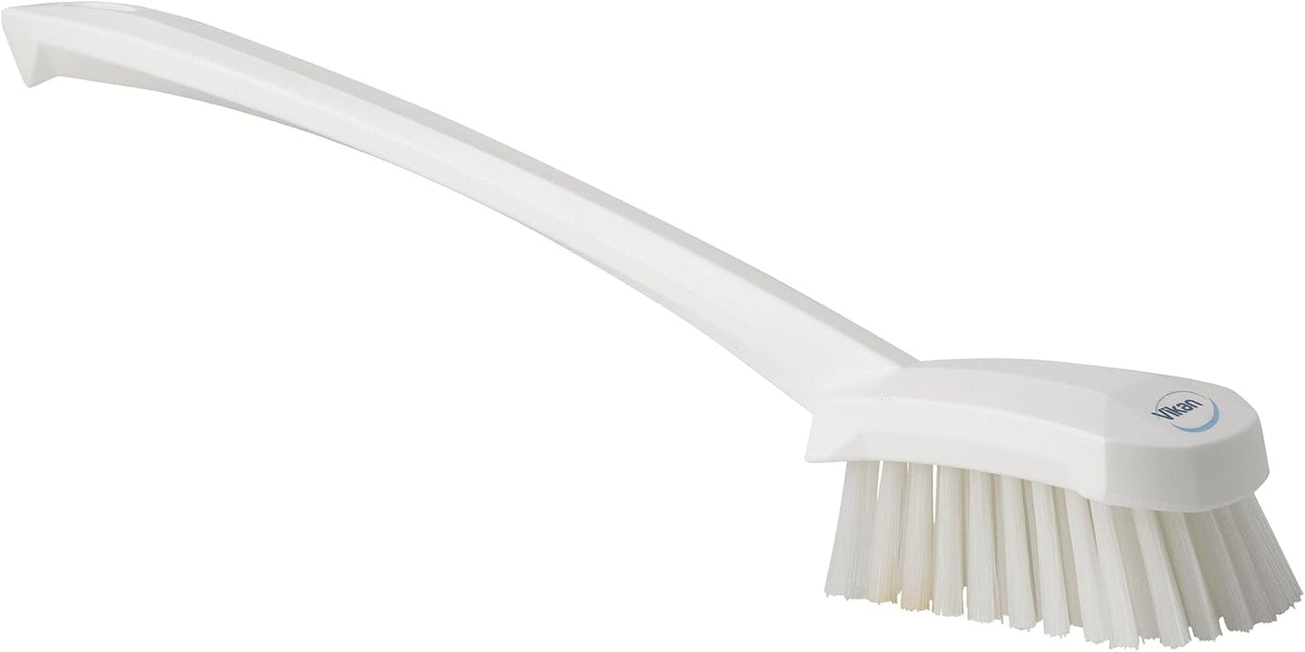 Vikan-41863 Long Handle Brush, 16"L, Stiff - Blue