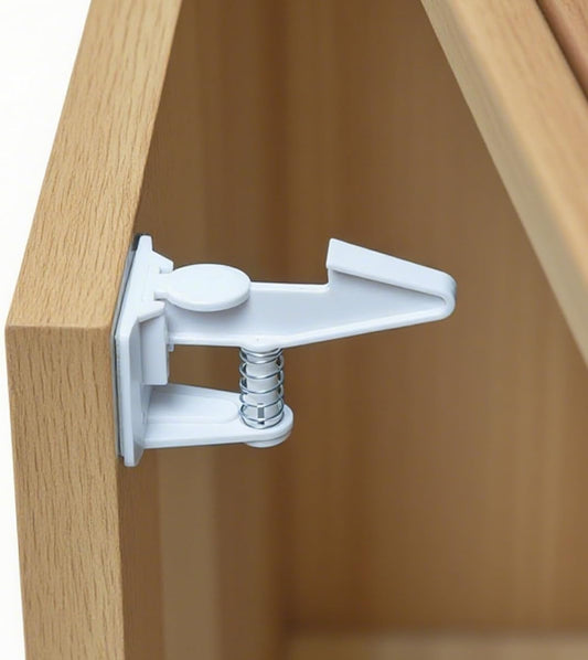 10 Pack Cabinet Locks Child Safety, NO Drilling 3M Adhesive Baby Proof Drawer Lock Child proofing cabinets latches for Kids Latch for Drawers & Door Child Safety Locks