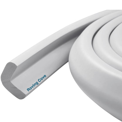 Roving Cove HeftyFit Edge Protector for Baby Proofing (6ft Large Edge Only), Heavy-Duty Soft Furniture Edge Bumper Guards, Desk Edge Cushion, Wall Corner Covers, 3M Adhesive, Oyster White (Off White)
