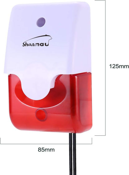 High / Low Water Level Sensor Detector Alarm 120 dB Red Strobe Siren, Adjustable Alarm Volume, Sump Bobber Water leak Sensor,16.4ft Probe Cord, Suitable for Water Tank/Aquarium, Swimming Pool/Basement