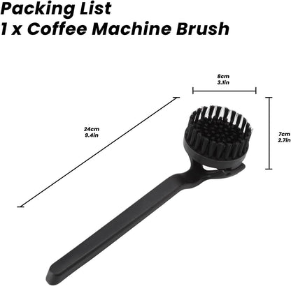 Topyond Espresso Coffee Machine Cleaning Brush, 360° Coffee Grinder Brush with Detachable Head, Nylon Bristles Barista Tool, Group Head Brush for 51mm 54mm Coffee Maker