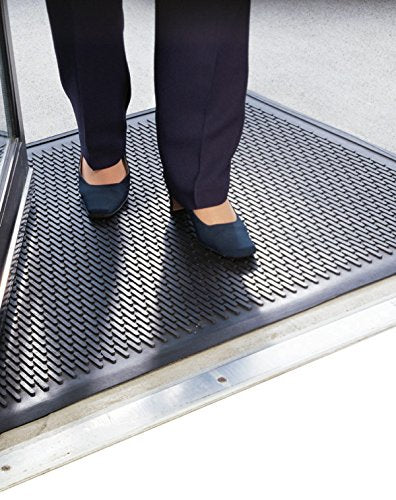 Guardian - MLL14030500 Clean Step Scraper Outdoor Floor Mat, Natural Rubber, 3'x5', Black, Ideal for any outside entryway, Scrapes Shoes Clean of Dirt and Grime