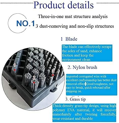 Outdoor Entrance Mat, EVA Heavy Duty Door Mat, Doormat scrpper with Nylon Brush, Non Skid, Easy Clean, for Patio Entry,Boot Scraper,DIY Assembly USD$4590USD$45.9