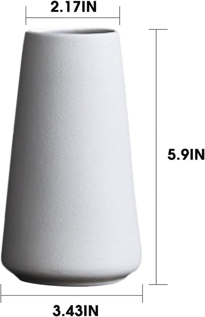Modern Small Flower Vases 8 Pack - Ceramic, White