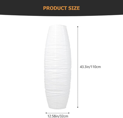 Lurrose Paper Floor Lamp Shade Contemporary Floor Lamps Japanese Style Standing Lamps Shade for Bedside Floor Lamp Living Room White