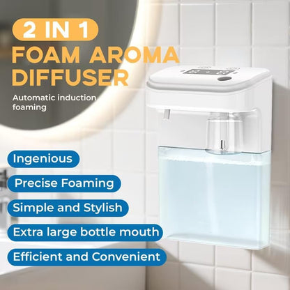 Automatic Soap Dispenser Touchless,Rechargeable Foaming Soap Dispenser,15oz/420ml Smart Hand Soap Dispensers,4-Level Adjustable,Wall Mount for Bathroom Kitchen Dish Soap